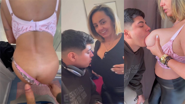 Son Sucks Her Mom’s Huge Tits Fuck Cock