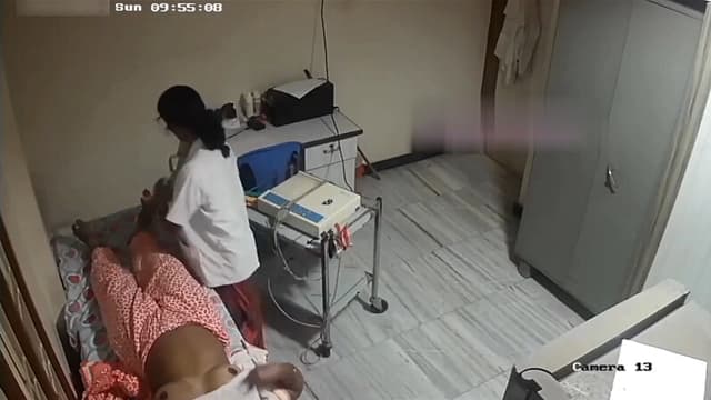 Tamil Aunty Nurse Applying Cream Leg Leaked Hidden Cam