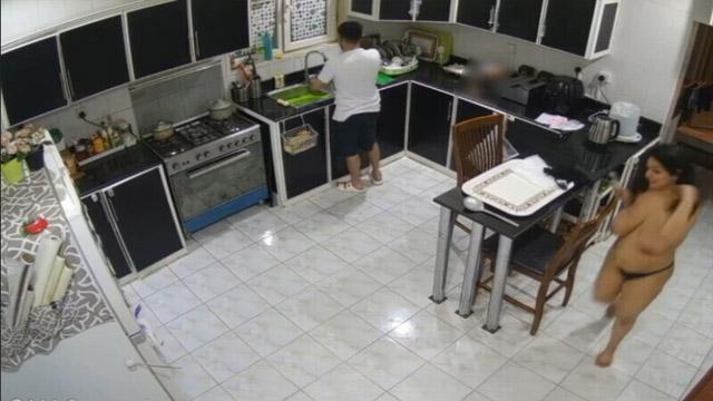 Husband Fucks Naked Bhabhi Kitchen Hidden CCTV Video